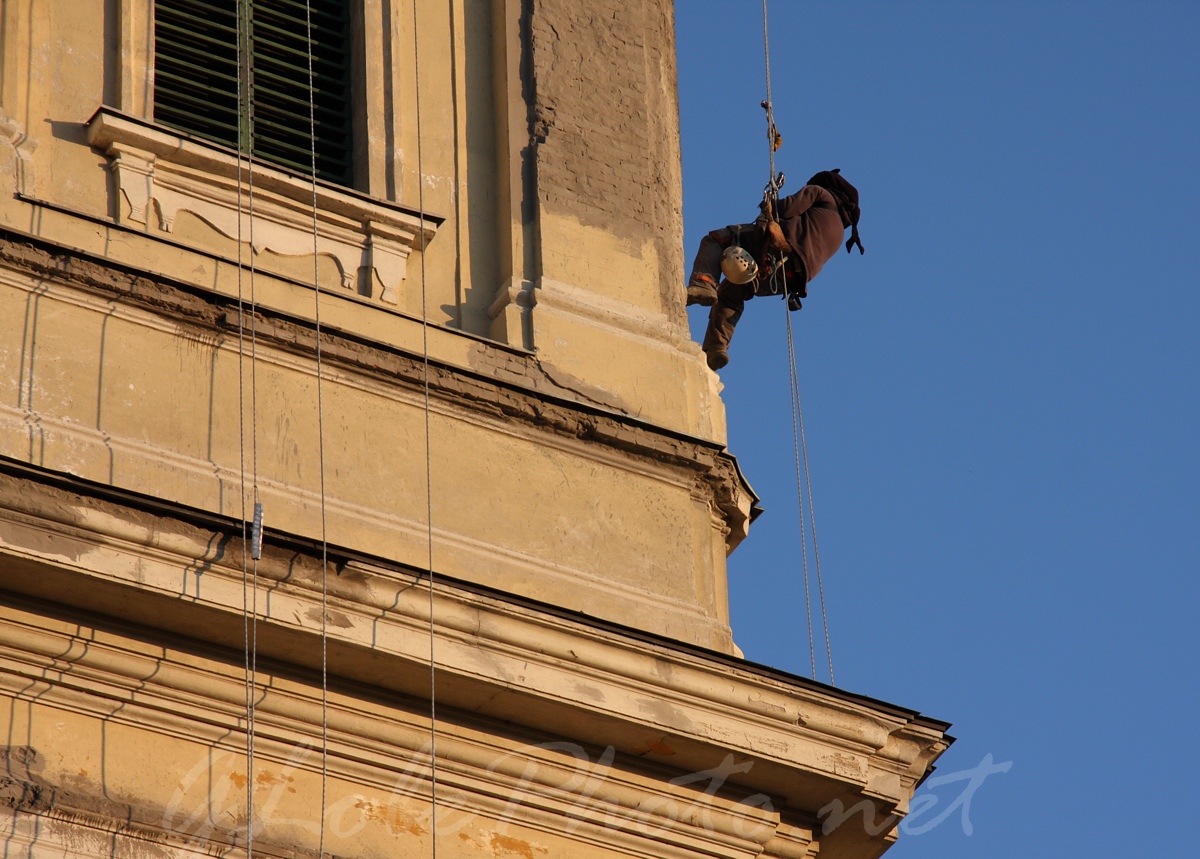 Alpinistk a templomon