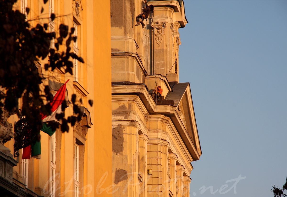 Alpinistk a templomon