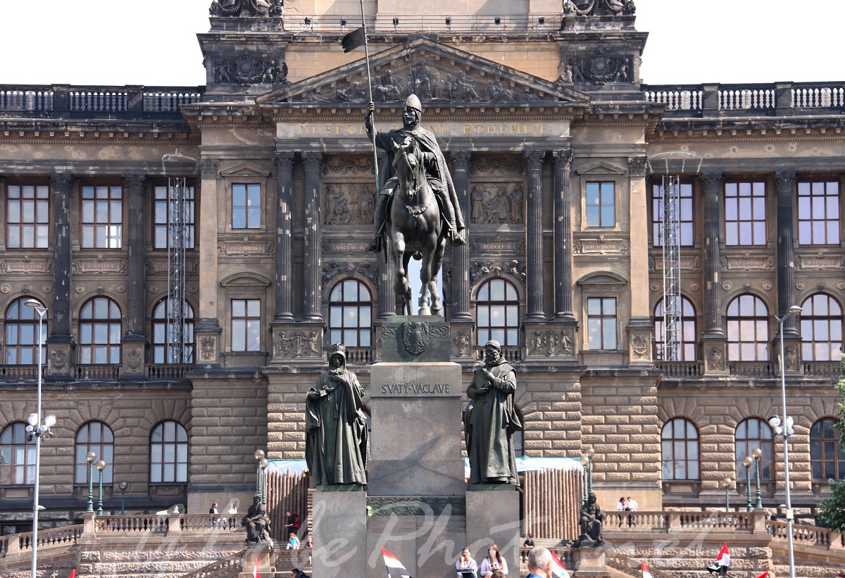 Prga, Vencel szobor, Nemzeti Mzeum - Prague, Wenceslas statue, National Museum