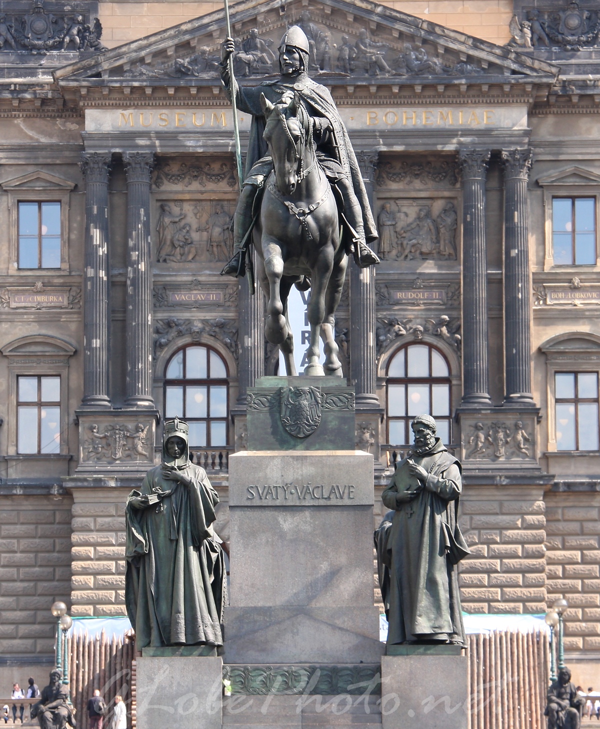 Prga, Vencel szobor, Nemzeti Mzeum - Prague, Wenceslas statue, National Museum