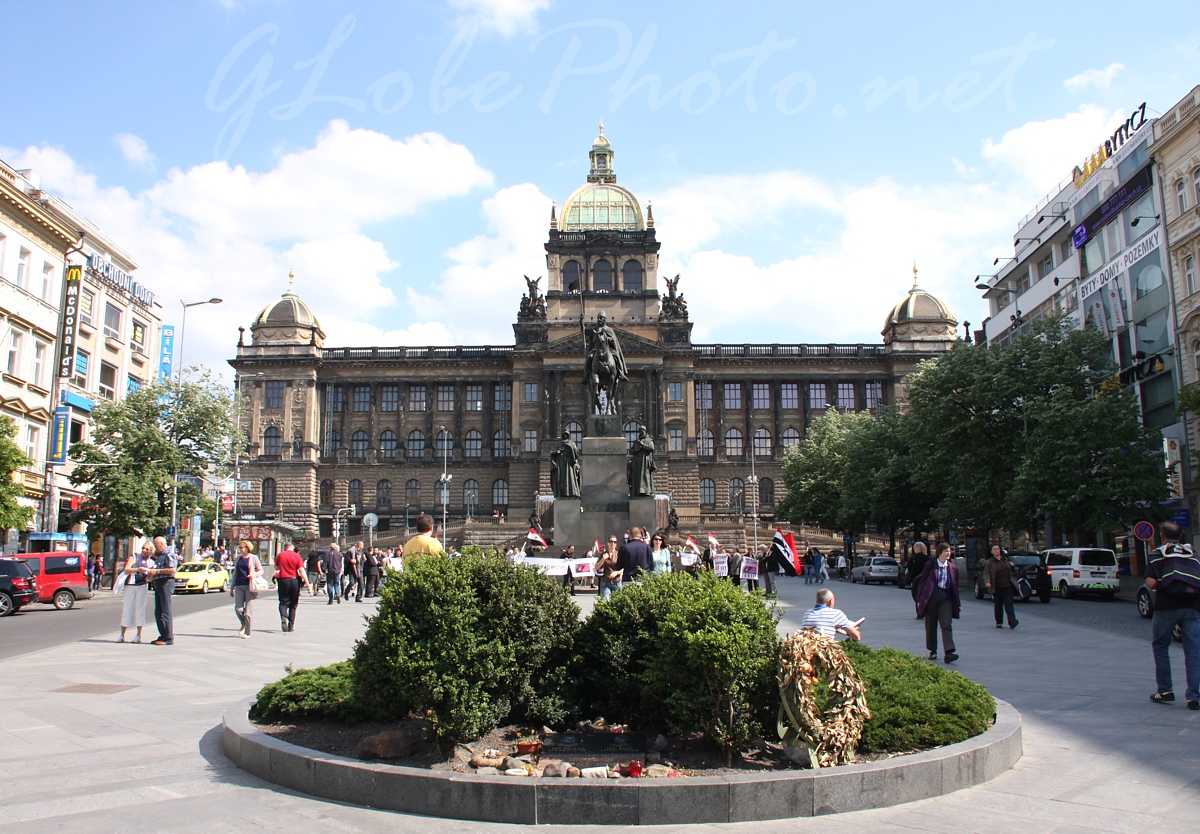 Prga, Vencel szobor, Nemzeti Mzeum - Prague, Wenceslas statue, National Museum