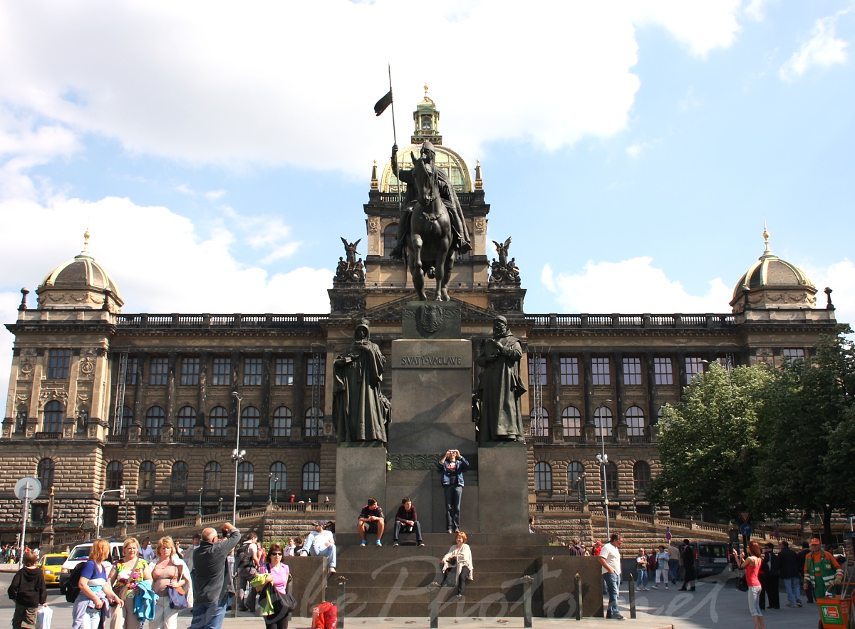 Prga, Vencel szobor, Nemzeti Mzeum - Prague, Wenceslas statue, National Museum