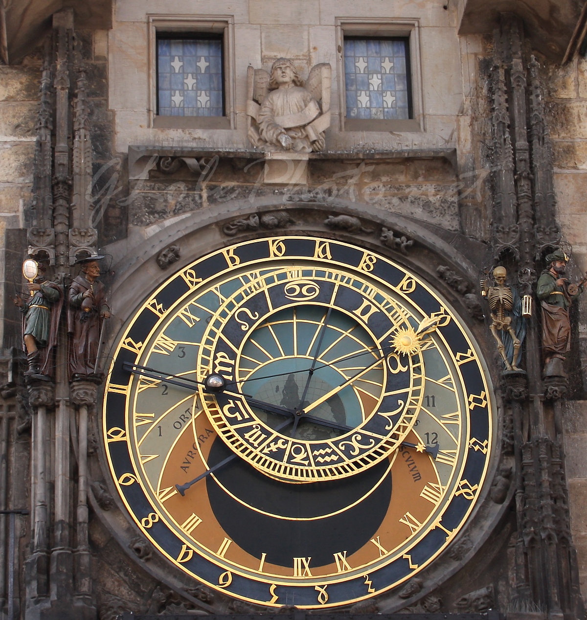 Prga, vros tr, Orloj - Prague, Old Town square, Clock
